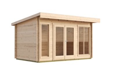 Abri de jardin en bois Dorset 1 Lasita Maja surface totale extérieure 13,82m²