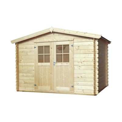 Abri de jardin en bois double pente Falun 3x3 m