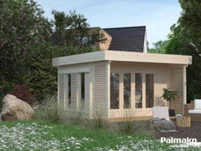 Abri de jardin en bois épicéa Caroline Palmako ep. 44mm 10,2m²