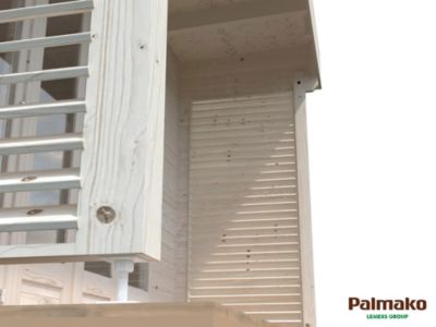 Abri de jardin en bois épicéa Caroline Palmako ep. 44mm 10,2m²