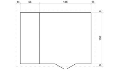 Abri de jardin en bois et range bûches extérieur - I206xL272xH218 cm/ 3,53 + 0,97 m2 - TIMBELA M386C