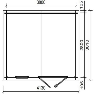 Abri de jardin en bois Gyula 12m²