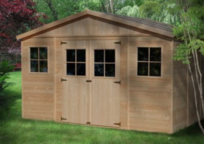 Abri de Jardin en bois - H246x418x320 cm/12 m² - Timbela M331