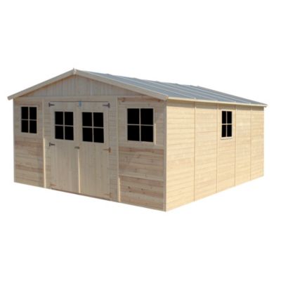 Abri de Jardin en Bois - H246x418x522 cm/20 m² - TIMBELA M333