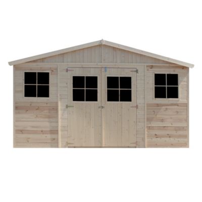 Abri de Jardin en Bois - H246x418x522 cm/20 m² - TIMBELA M333