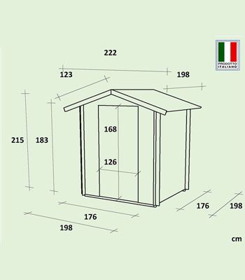 Abri de jardin en bois Hobby 3.1m² Alce 198cm X 198cm