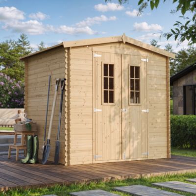 Abri de jardin en bois - I236xL226xH218 cm/ 4.33 m2 - M369C - Timbela