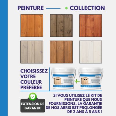 Abri de jardin en bois l204xL142xH200cm/2.22m2 M311 - Timbela