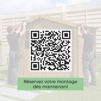Abri de jardin en bois LETO 4.9 m2 traité autoclave marron qualité premium.