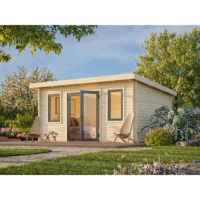 Abri de jardin en bois Lisandra Palmako surface extérieure totale 19.4m²