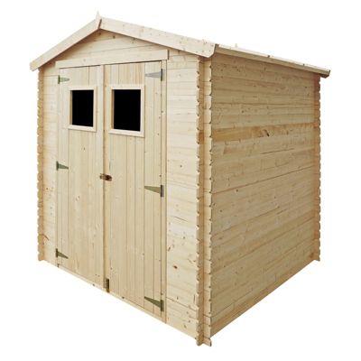 Abri de Jardin en Bois Massif Gardiun Alexander I   3,65 m2 Ext. 196x186x183/218 cm Toiture d'Asphalte