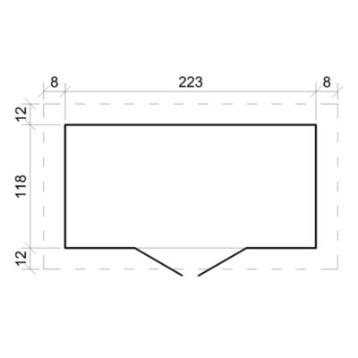 Abri de jardin en bois -porte verrouillable de haute qualité - 2.63 m2 - M310F - Timbela