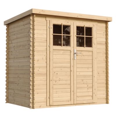 Abri de jardin en bois, - porte verrouillable de haute qualité- l204xL142xH200cm/2.22m2 - M311F - Timbela