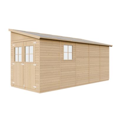 Abri de Jardin en Bois (sans paroi latérale) - 10 m2 - M341 - Timbela