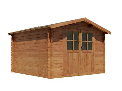 Abri de jardin en bois traité par autoclave 9,91 m² épaisseur 28 mm - HORTUSA
