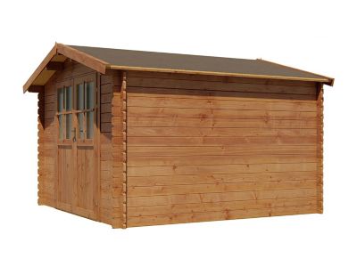Abri de jardin en bois traité par autoclave 9,91 m² épaisseur 28 mm - HORTUSA