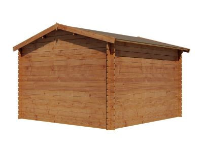 Abri de jardin en bois traité par autoclave 9,91 m² épaisseur 28 mm - HORTUSA