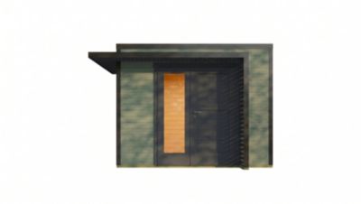 Abri de jardin en bois vert avec auvent Weka Amberley 3 surface totale extérieure 9m²