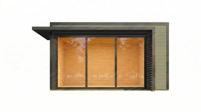 Abri de jardin en bois vert avec auvent Weka Amberley 9 surface totale extérieure 16m²