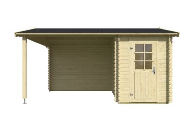 Abri de jardin en bois Wibo Lasita Maja surface totale extérieure 16,28m²