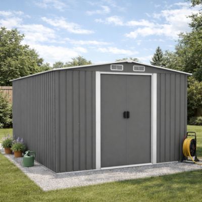 Abri de jardin en metal 8.08m2 Gris JURA