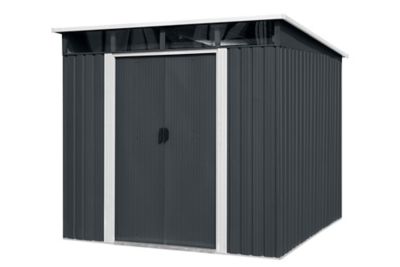 Abri de jardin en métal coloris gris ép.0,3 mm surface extérieure 4,59 m²