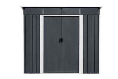 Abri de jardin en métal coloris gris ép.0,3 mm surface extérieure 4,59 m²