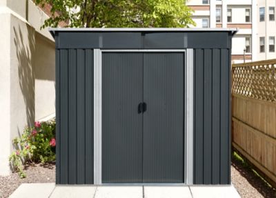Abri de jardin en métal coloris gris ép.0,3 mm surface extérieure 4,59 m²