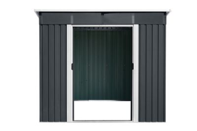 Abri de jardin en métal coloris gris ép.0,3 mm surface extérieure 4,59 m²