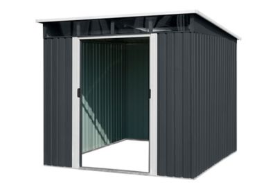Abri de jardin en métal coloris gris ép.0,3 mm surface extérieure 4,59 m²