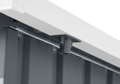 Abri de jardin en métal coloris gris ép.0,3 mm surface extérieure 4,59 m²