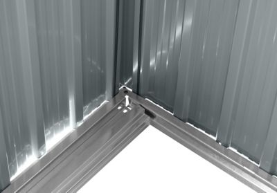 Abri de jardin en métal coloris gris ép.0,3 mm surface extérieure 4,59 m²