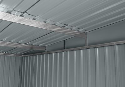 Abri de jardin en métal coloris gris ép.0,3 mm surface extérieure 4,59 m²