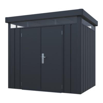 Abri de jardin en métal Curly Klikstrom coloris gris ép.0,4 mm surface extérieure totale 4,61 m²