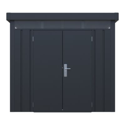 Abri de jardin en métal Curly Klikstrom coloris gris ép.0,4 mm surface extérieure totale 4,61 m²
