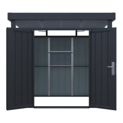 Abri de jardin en métal Curly Klikstrom coloris gris ép.0,4 mm surface extérieure totale 4,61 m²