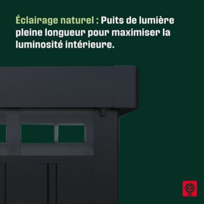 Abri de jardin en métal Curly Klikstrom coloris gris ép.0,4 mm surface extérieure totale 4,61 m²