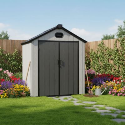 Abri de jardin en résine 1,81 x 1,14 m avec plancher