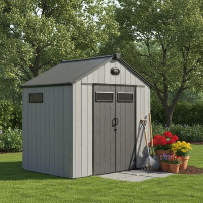 Abri de jardin en résine 2,44 x 1,77 m avec plancher