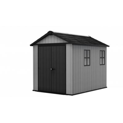 Abri de jardin en résine EVOTECH+ 287x230 cm avec plancher et double porte charge neige 150 kg/m² Newton Plus 759/975 Gris Keter