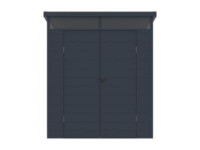 Abri de jardin en résine gris anthracite 3,65 m² avec plancher - MINARO