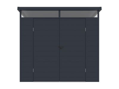 Abri de jardin en résine gris anthracite 4,57 m² avec plancher - MINARO