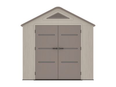 Abri de jardin en résine HDPE beige et marron 4,5 m² avec plancher - épaisseur 22 mm - ANTEVA