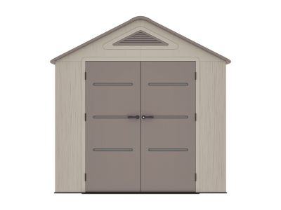 Abri de jardin en résine HDPE  beige et marron 6,15 m² avec plancher - épaisseur 22mm - ANTEVA