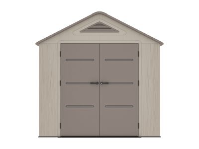 Abri de jardin en résine HDPE beige et marron 9,5 m² avec plancher - épaisseur 22 mm - ANTEVA