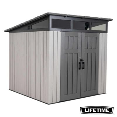 Abri de jardin en résine 6.45m² gris Lifetime