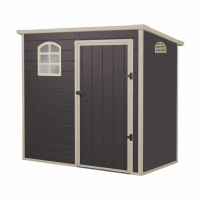Abri de Jardin en Resine Gardiun Flat Roof 2,12 m2 111x191x195 cm Gris Anthracite