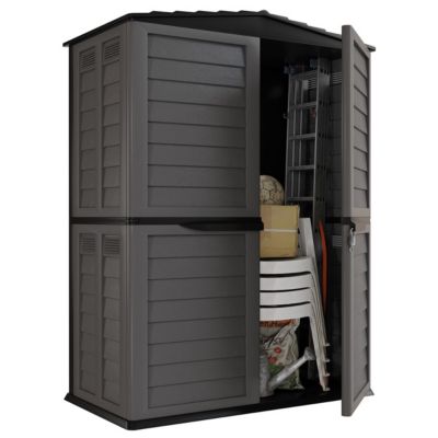 Abri de Jardin Extérieur 151x83xH200cm Gris Anthracite - Cabanon de jardin Plancher Rangement Outils & Mobilier de Jardin