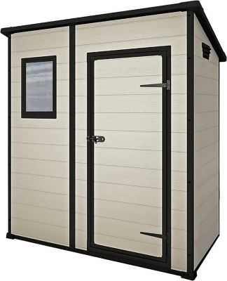 Abri de jardin extérieur aspect bois beige 1.8 m2