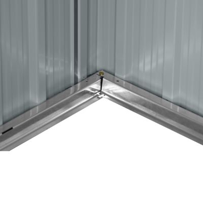 Abri de jardin GoodHome Basic en métal coloris gris ép.0,3 mm surface extérieure 1,91 m²